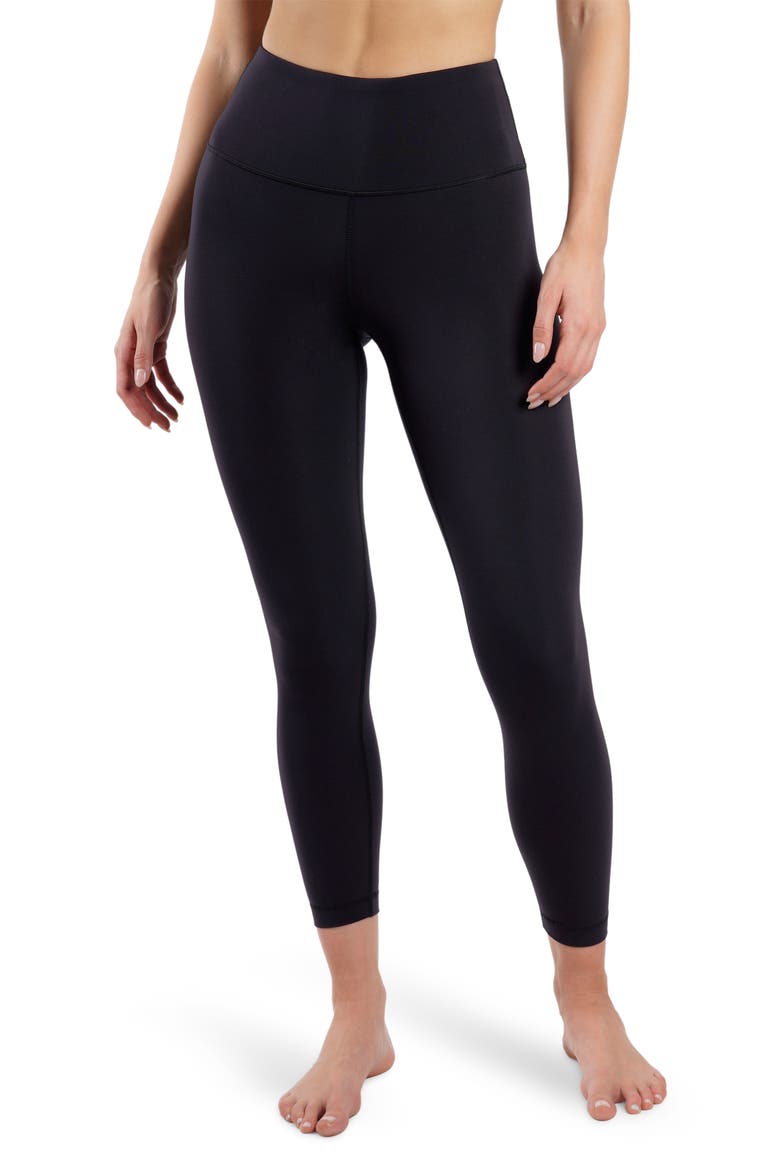 Nude Tech High Waist Leggings, Main, color, BLACK
