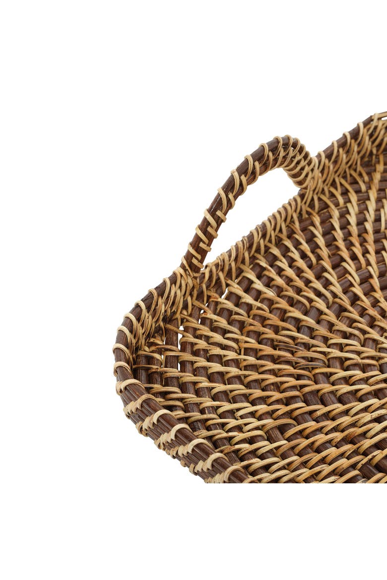 Brown & Natural Rectangle Tray, Alternate, color, Small