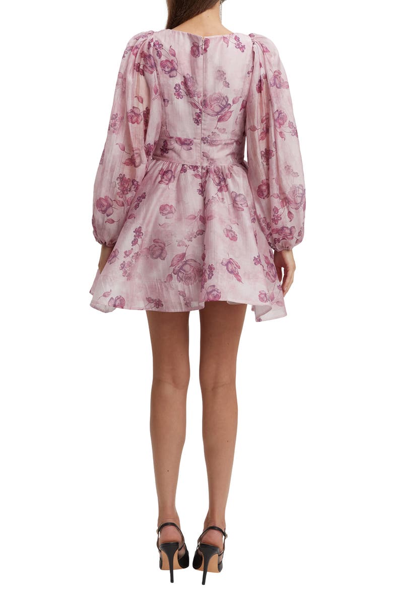 Bardot Eva Floral Long Sleeve Minidress, Alternate, color,