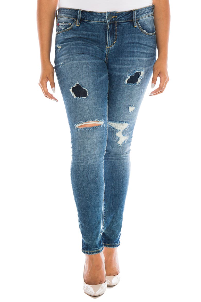 Ripped Skinny Jeans, Main, color, JOBY