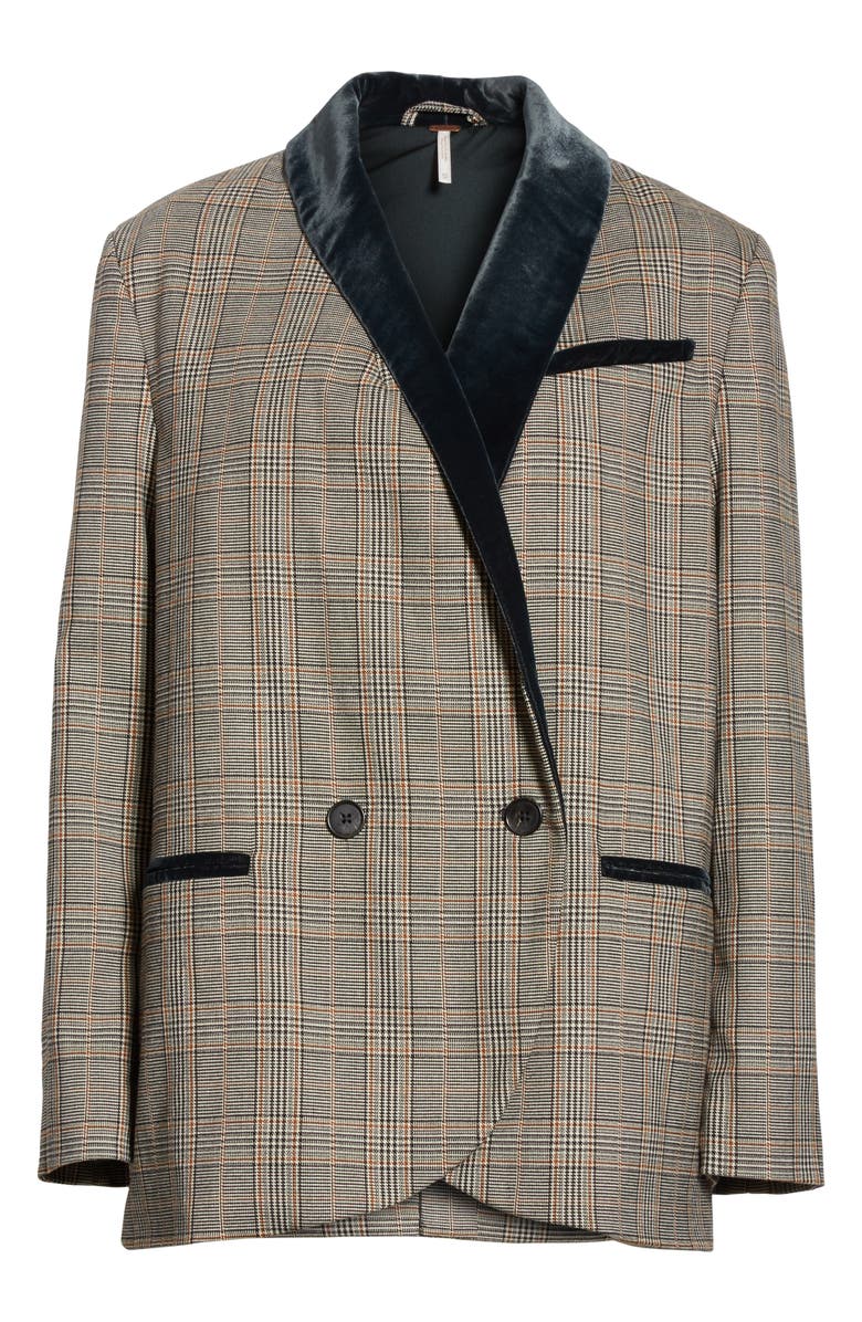 Free People Velvet Trim Blazer, Alternate, color,