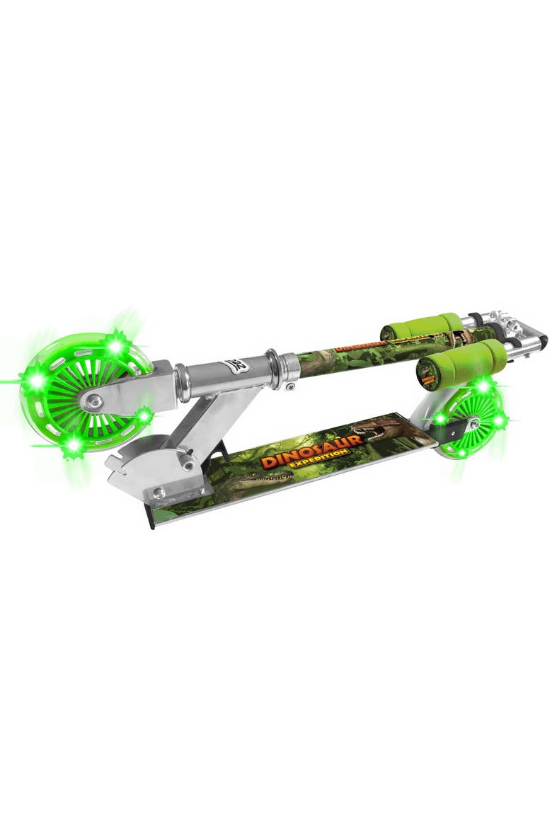 Dinosaur Scooter with 2 Light Up Wheels, Alternate, color, Multicolored