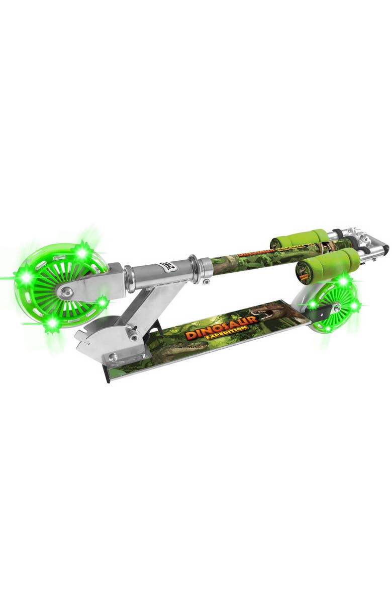Ozbozz Dinosaur Scooter with 2 Light Up Wheels, Alternate, color, Multicolored