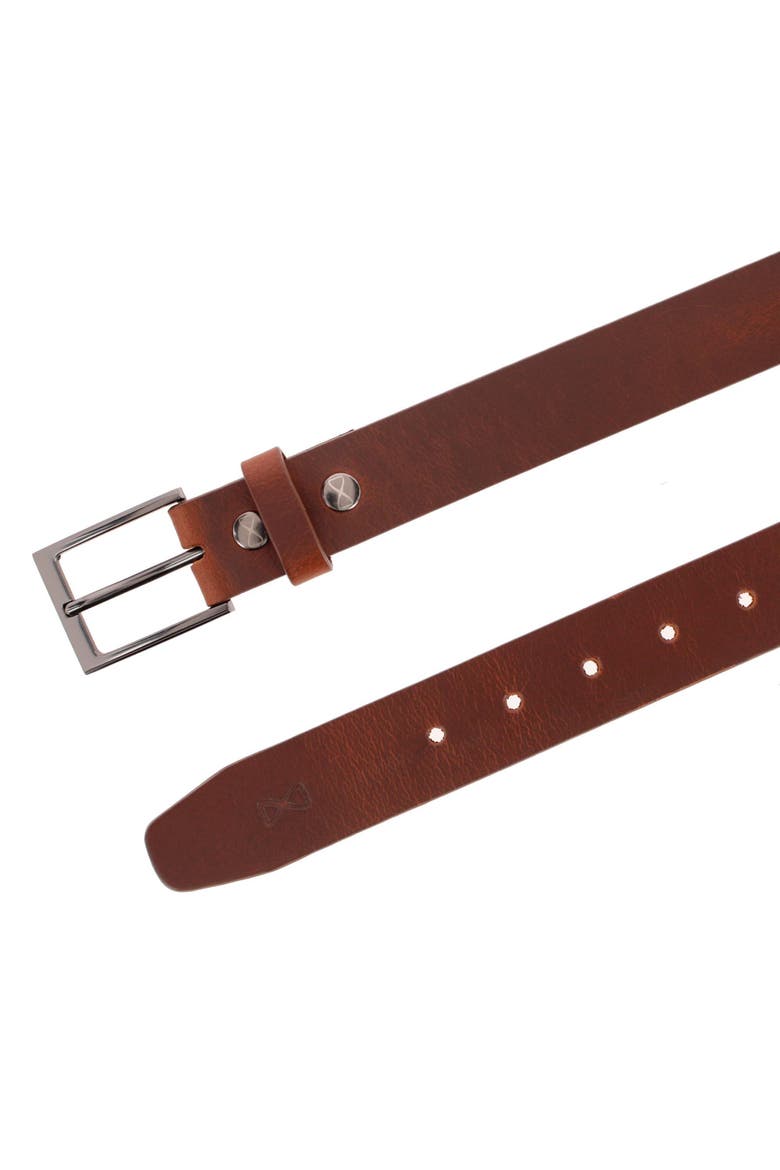 Conall 35mm Changeable Buckle Genuine Leather Belt, Alternate, color, Brown