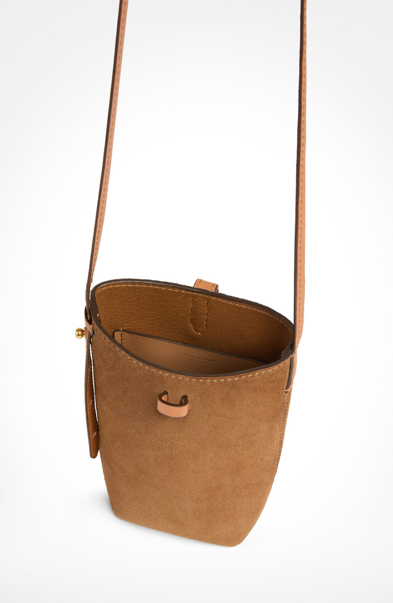 Aviteur Suede Phone Pouch, Alternate, color, Walnut