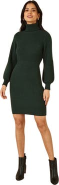 Yumi Roll Neck Knitted Dress