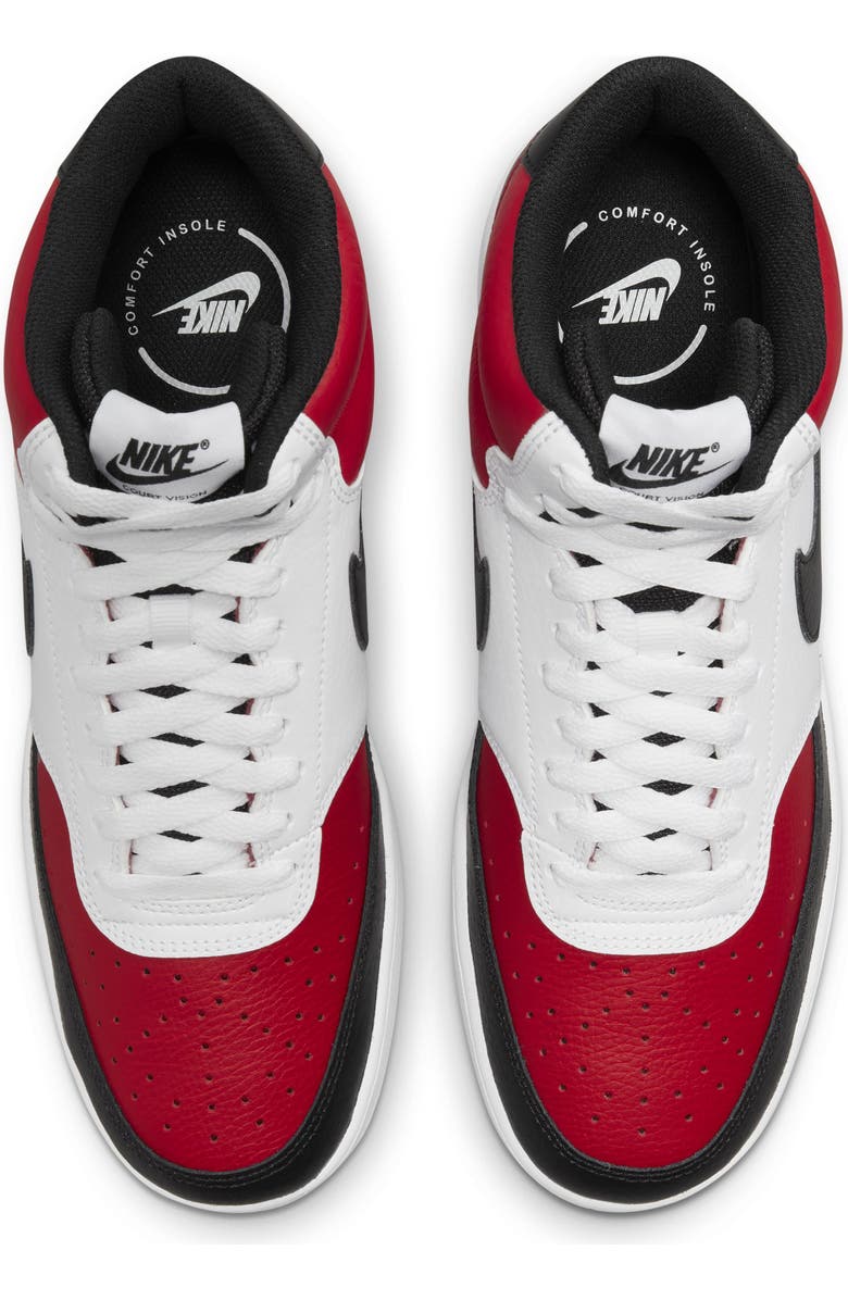 Nike Court Vision Mid Sneaker, Alternate, color, Red/ Black/ White