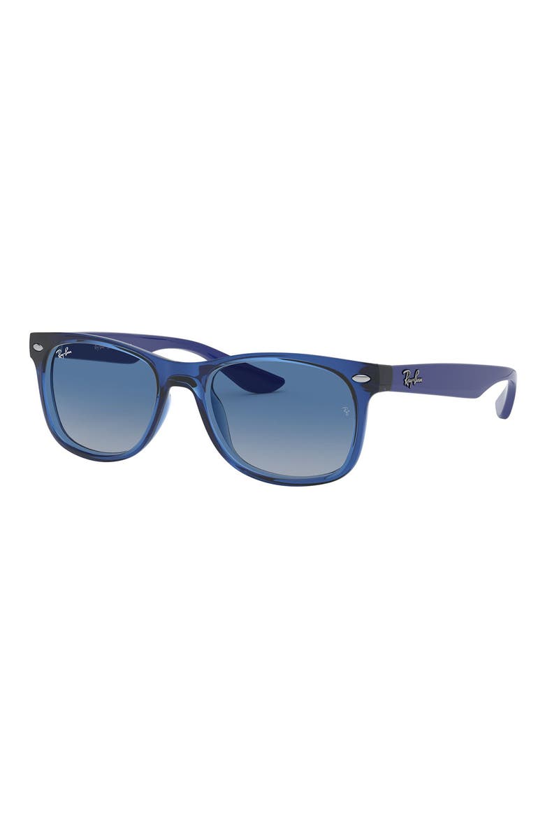 Junior 48mm Wayfarer Sunglasses, Alternate, color, TRANS BLU