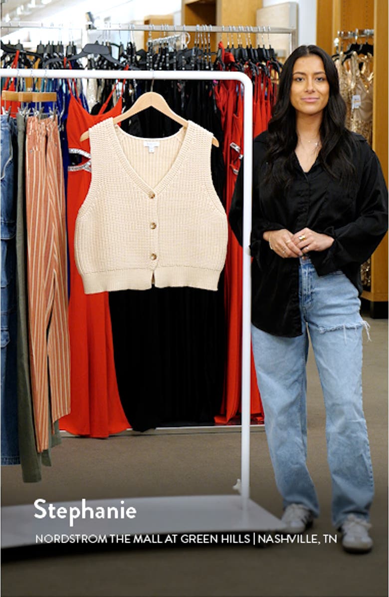 Cotton Blend Sweater Vest, sales video thumbnail