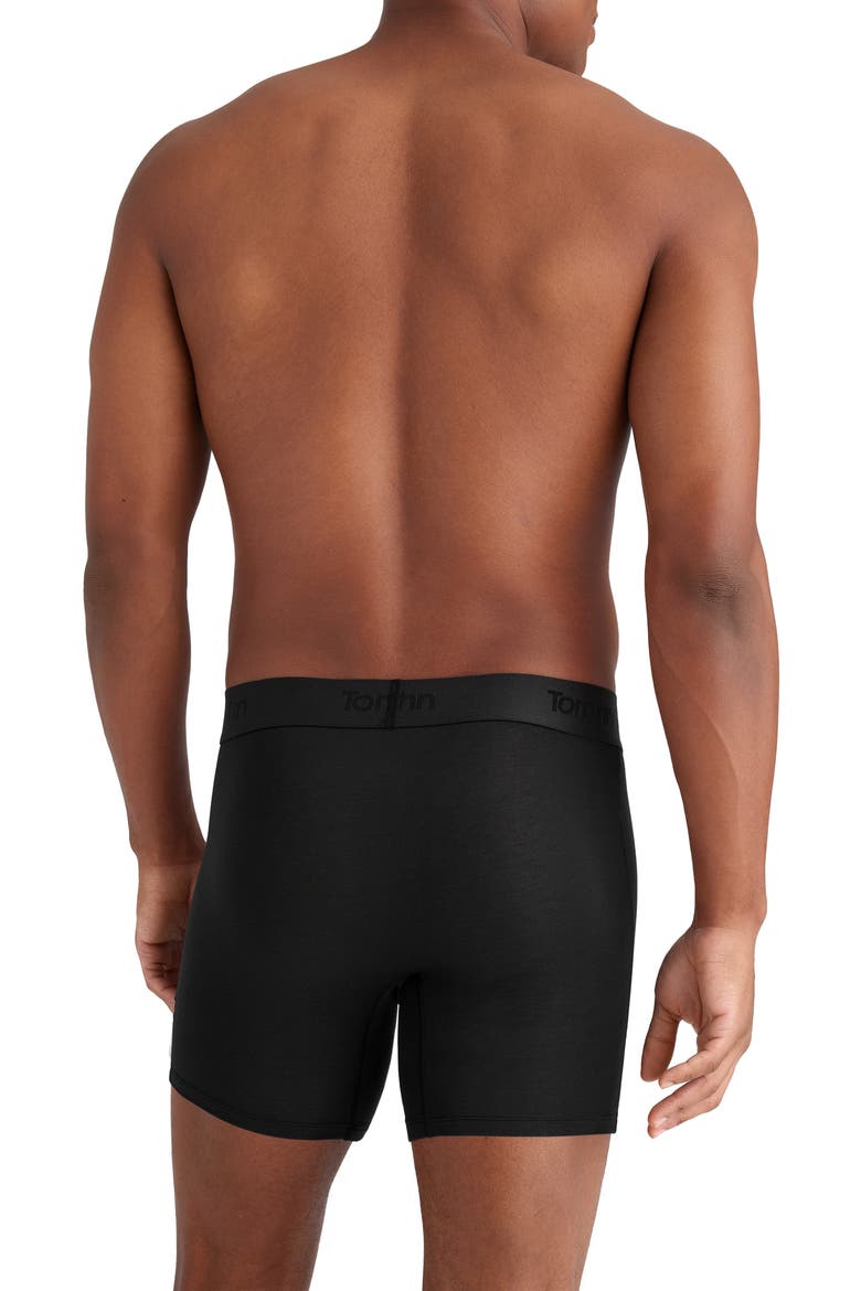 Second Skin 4-Inch Boxer Briefs, Alternate, color, BLACK