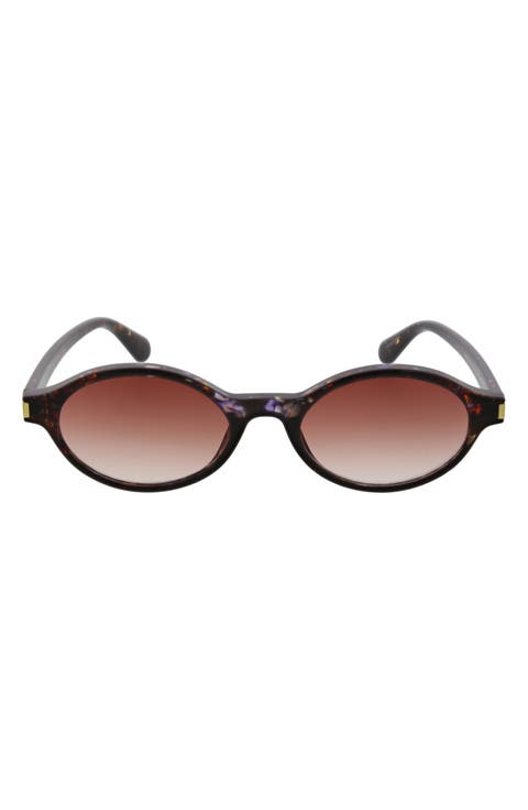 Small Slim Oval Sunglasses