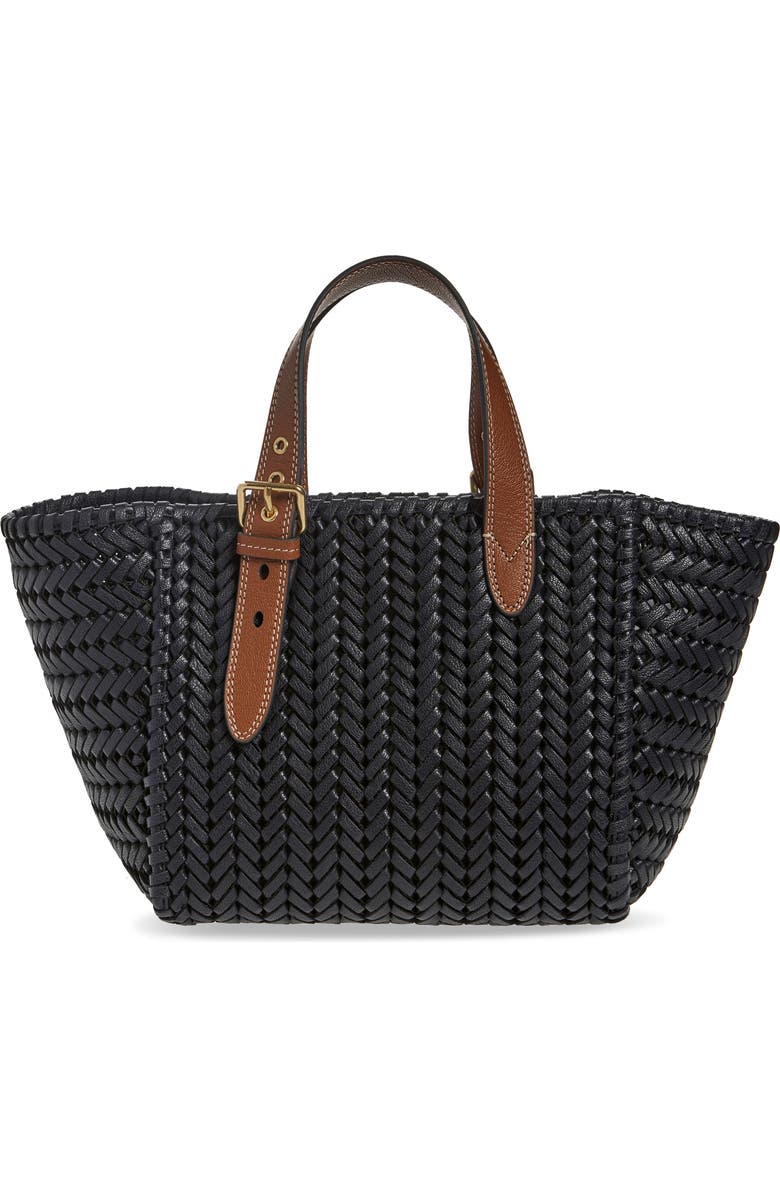 Anya Hindmarch Small The Neeson Herringbone Woven Leather Tote, Alternate, color,