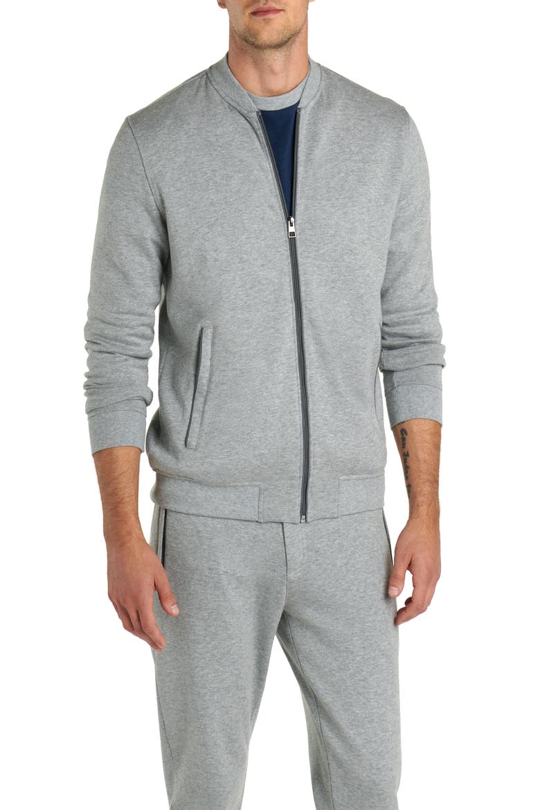 Comfort Zip Crewneck Sweatshirt, Alternate, color, PLATINUM