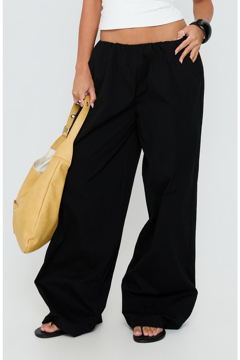 Lunea Low Rise Wide Leg Pants, Main, color, BLACK
