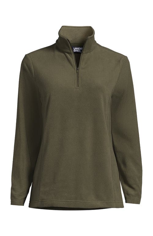Lands' End Plus Size Anyweather Fleece Quarter Zip Pullover In Green