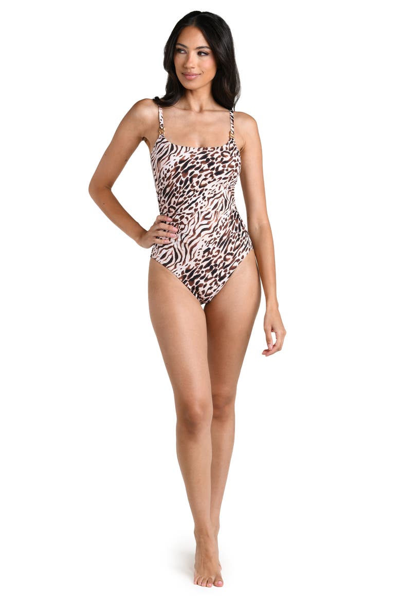 Fierce Territory One-Piece Swimsuit, Alternate, color, TAUPE