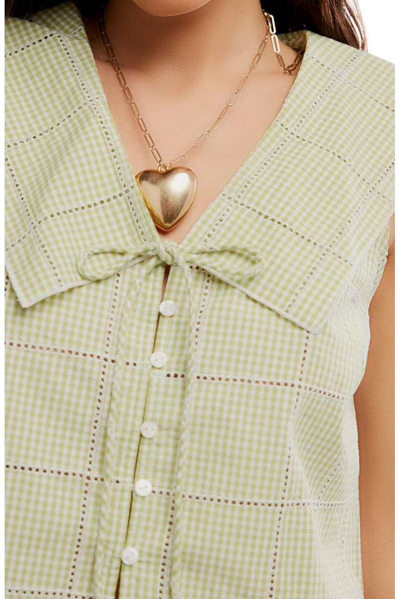 Waiting For Me Crop Cotton Button-Up Top, Alternate, color, WINTER PEAR COMBO