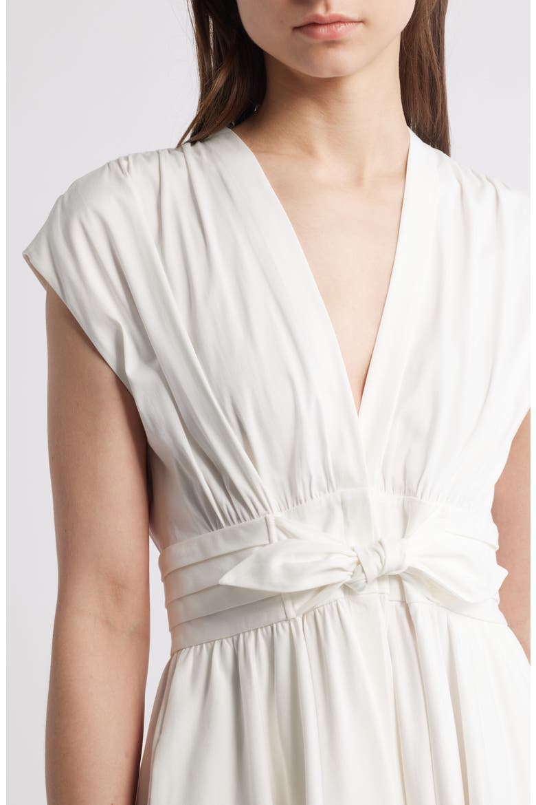 Tie Waist Midi Dress, Alternate, color, WHITE