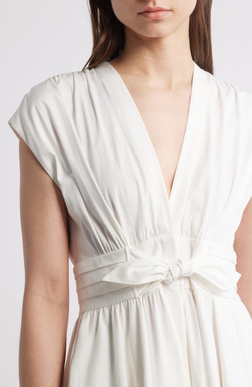Kobi Halperin Miranda Pintuck Tiered Linen-silk Midi Dress In White