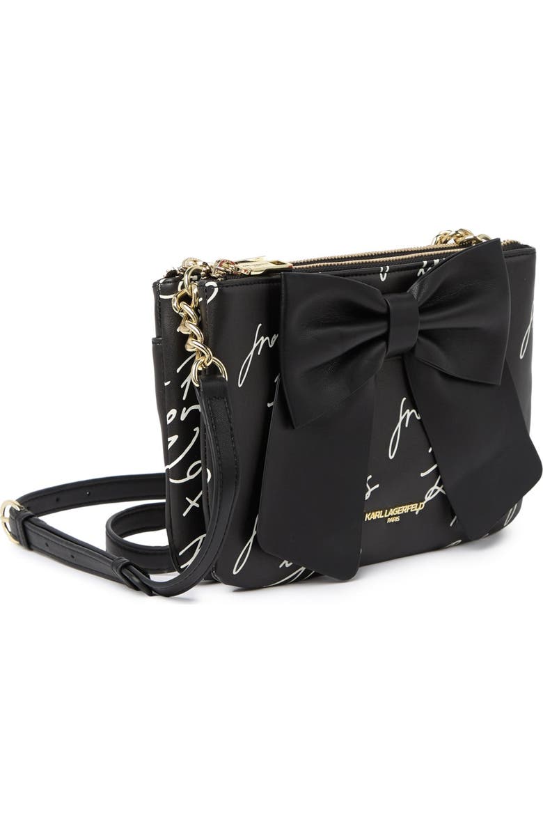 KARL LAGERFELD PARIS Kris Bow Printed Crossbody Bag, Alternate, color,