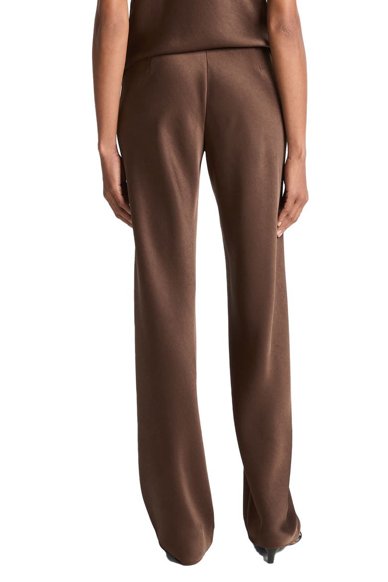 Colette High Waist Fluid Satin Bias Pants, Alternate, color, ESPRESSO