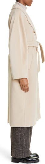 Max Mara Madame Double Breasted Wool & Cashmere Belted Coat