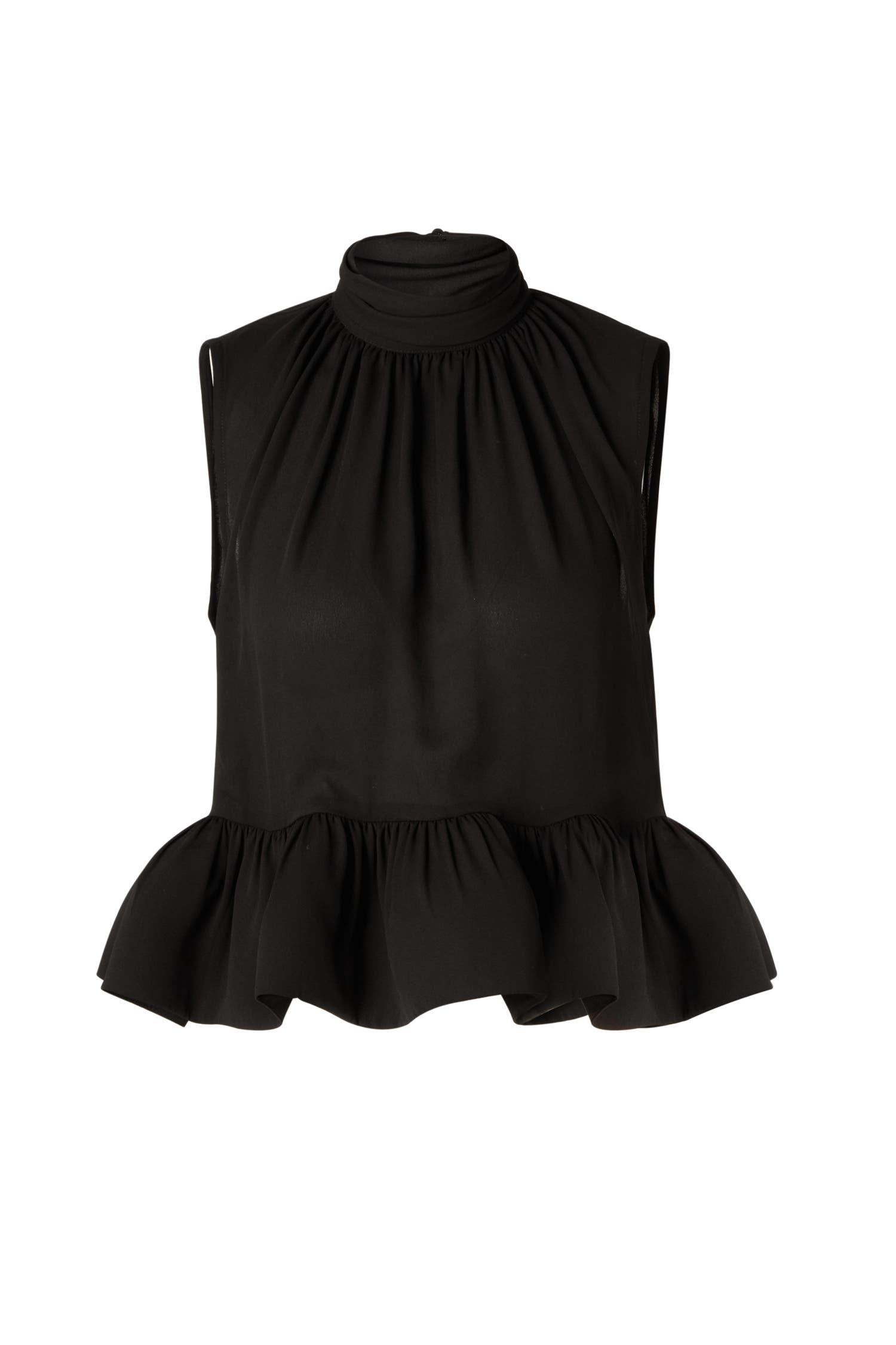 Lune Halterneck Frilled Hem Blouse - image 2