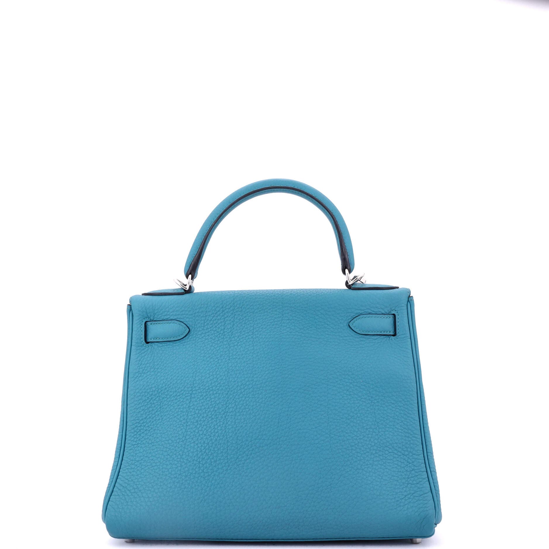 Pre-Owned Hermes Kelly Handbag Blue Togo with Palladium Hardware 28, Alternate, color, 
