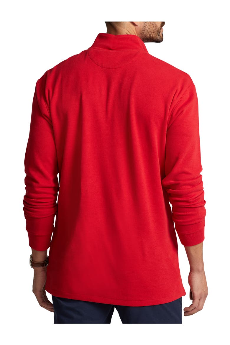 Big & Tall Estate Rib Half-Zip Pullover, Alternate, color, RL 2000 RED