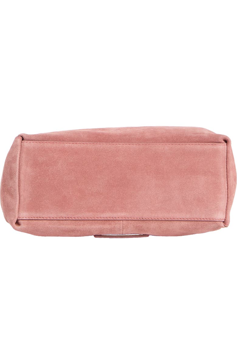 Lucky Brand Clem Small Suede Shoulder Bag, Alternate, color, Brick Dust