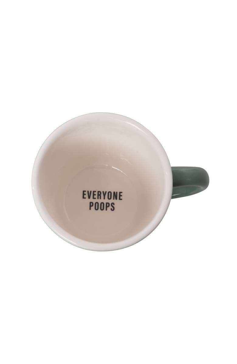 Totalee Gift Everyone Poops Friendly Reminder Mug Ceramic 9.5 oz, Main, color, Green