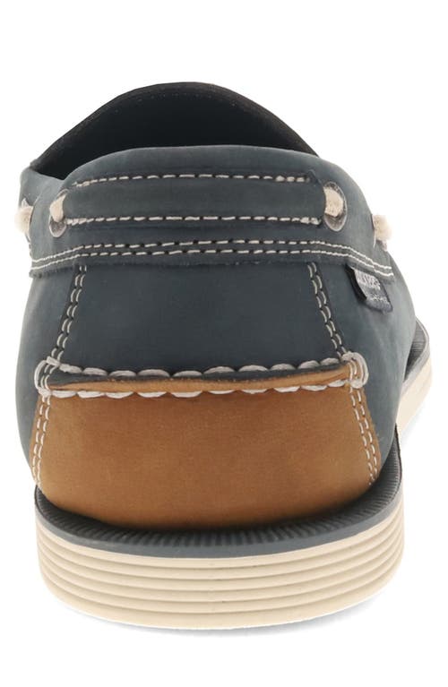 Dockers Mens Darnell Genuine Leather Dress Casual Slip On Boat Shoe In Navy