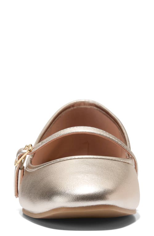 Cole Haan Yelena Mary Jane Flat In Soft Gold