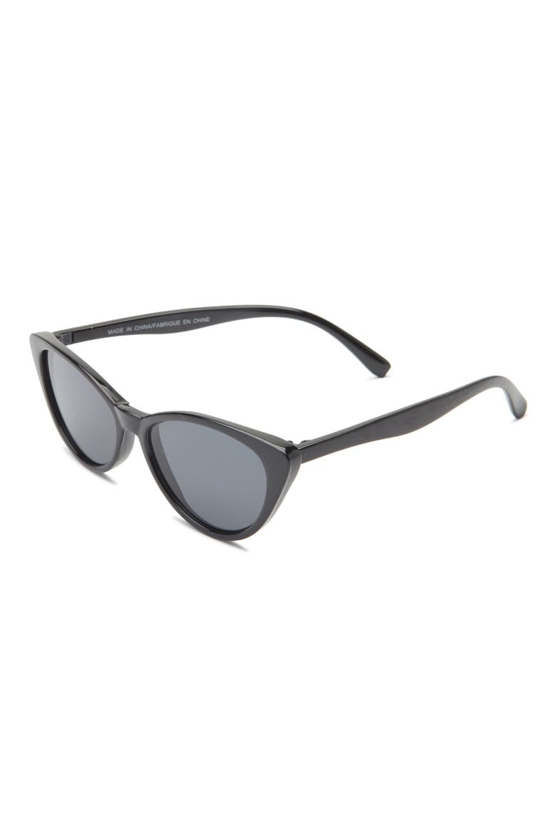 Cat Eye Sunglasses, Alternate, color, BLACK