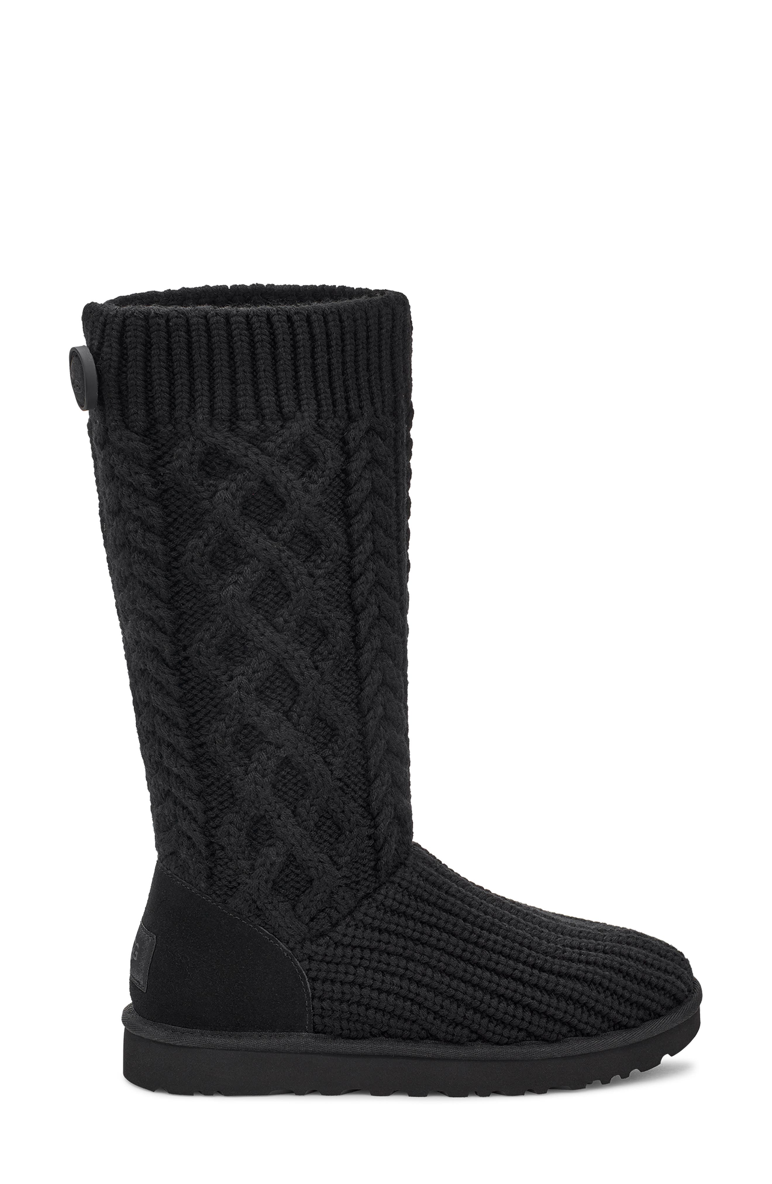 UGG<sup>®</sup> Classic Cardy Cable Knit Boot, Alternate, color, 