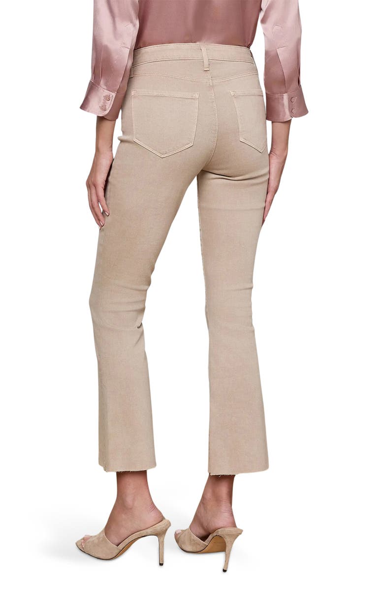 L'AGENCE Kendra High Waist Crop Flare Jeans, Alternate, color, Biscuit