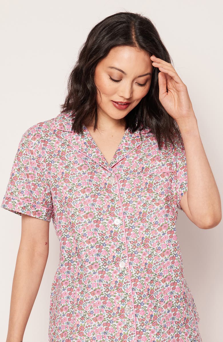 Petite Plume Fleurs de Rose Cotton Short Pajamas, Alternate, color, 