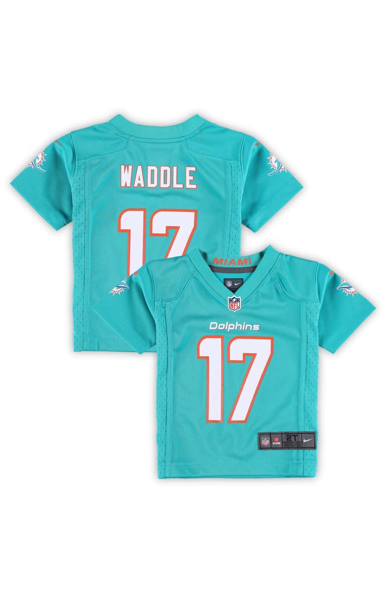 Nike Toddler Nike Jaylen Waddle Aqua Miami Dolphins Game Jersey, Main, color,