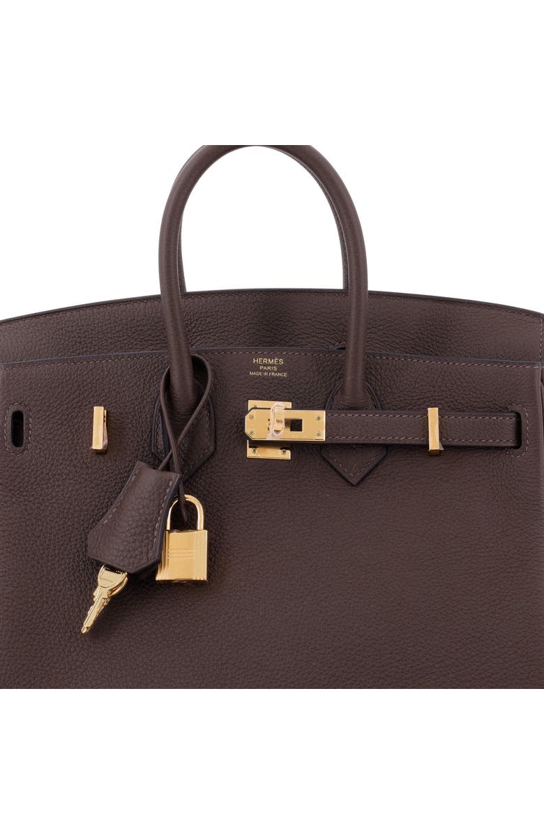 Pre-Owned Hermes Birkin Handbag Brown Togo with Gold Hardware 25, Alternate, color, Ecorce