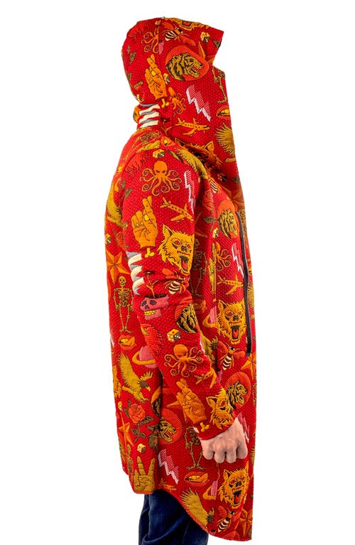 Maceoo Sportcoat Print Hooded Jacket In Brown