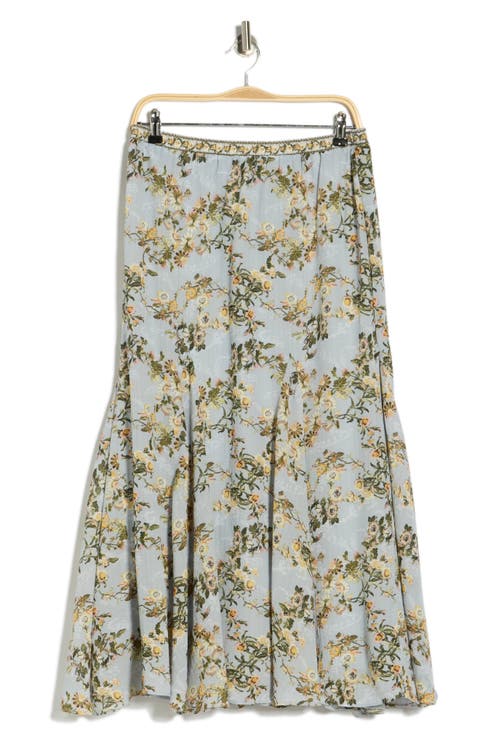 Floral Georgette Godet Maxi Skirt