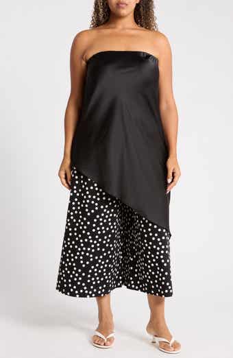 Asymmetric Strapless Tunic Top