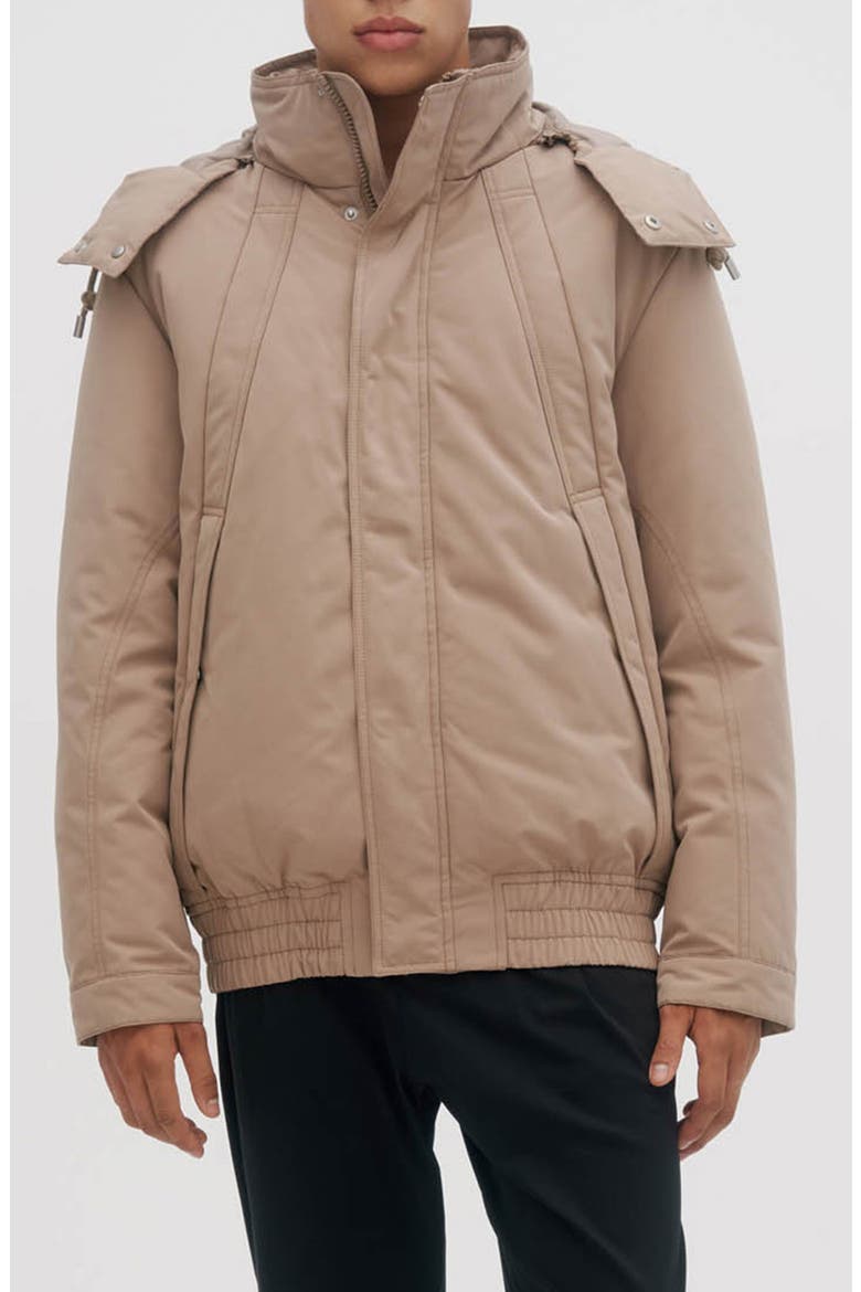 Puffer Bomber Jacket, Main, color, SAND