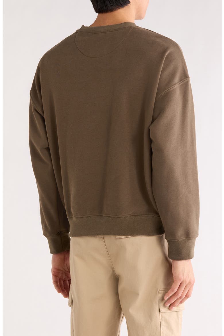 Heavy Crewneck Sweatshirt, Alternate, color, MOSS GREEN