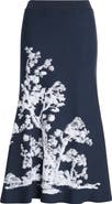 Erdem Etching Jacquard A-Line Knit Midi Skirt