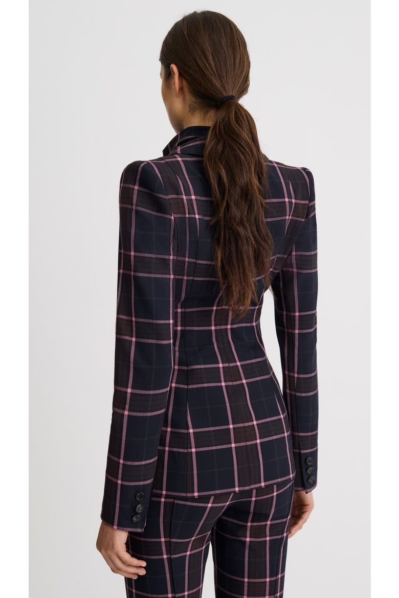 Hourglass Blazer, Alternate, color, Fig Plaid