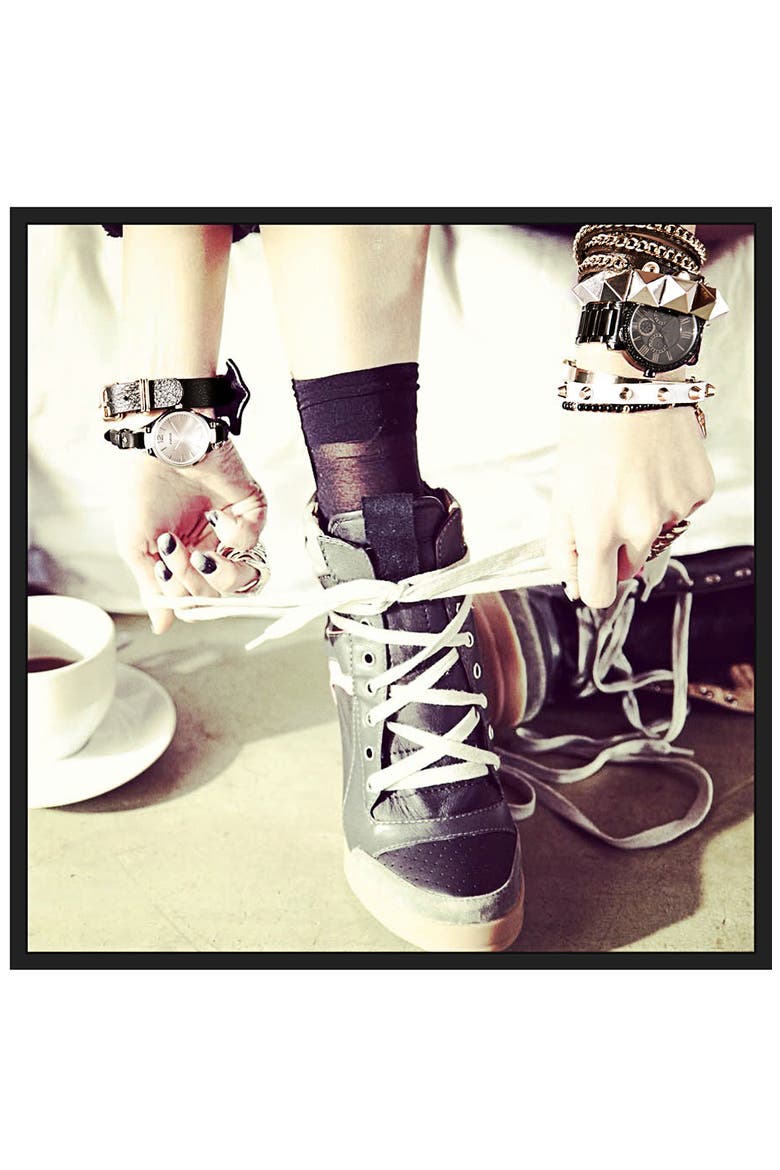 Bow Bracelet, Alternate, color, BLACK/ GOLD