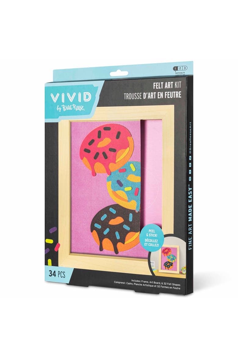 Felt Art Kit, Sweet Donuts, Diy Peel & Stick Craft Set, Alternate, color, Multicolored