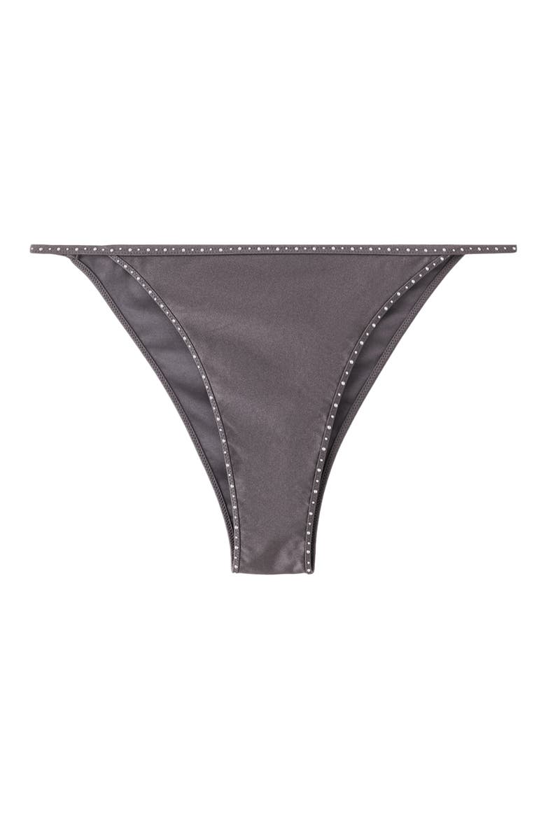 Studded Bikini Bottoms, Main, color, GREY