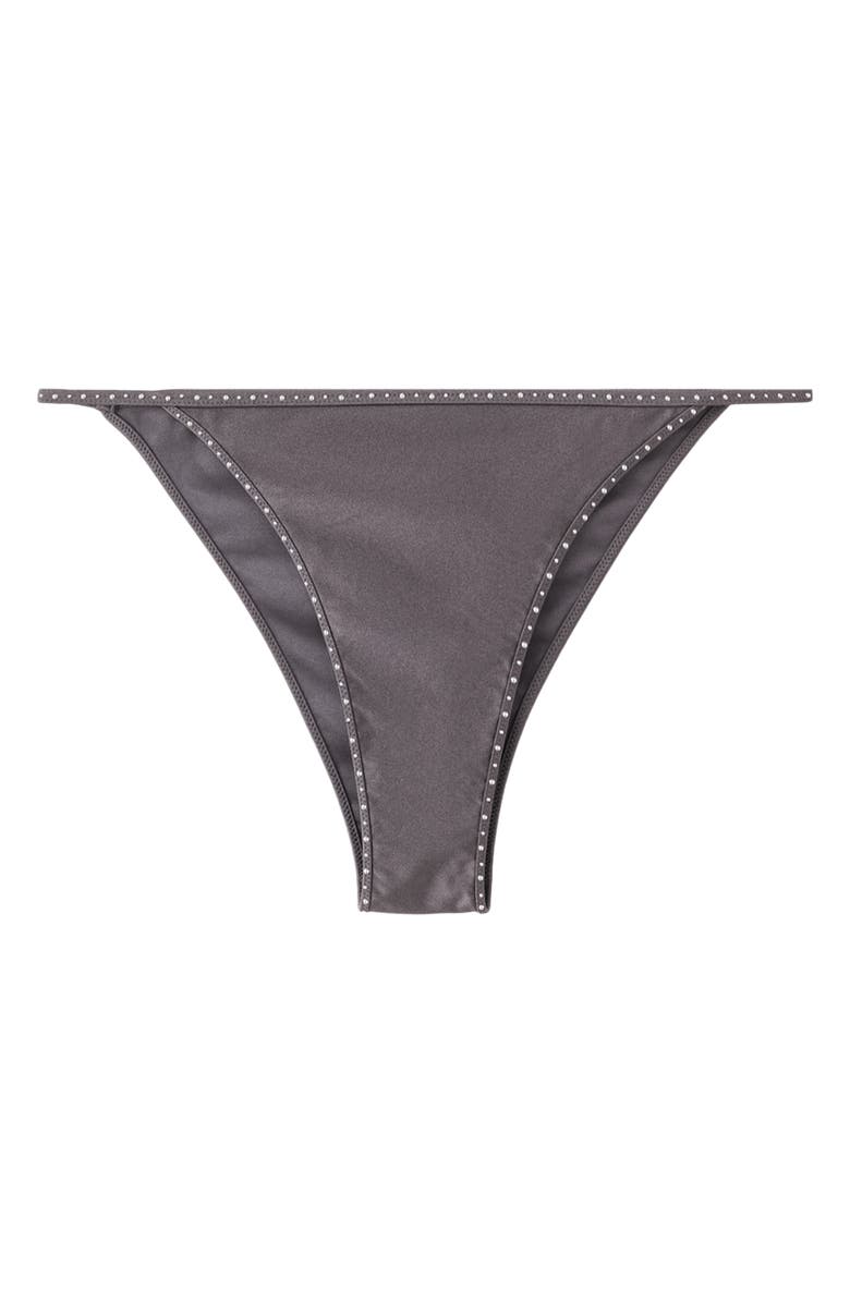 MANGO Studded Bikini Bottoms, Main, color, Grey